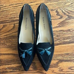 Karen Scott Black Tassel Heels for Women